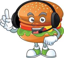 uma desenho animado personagem do Hamburger vetor