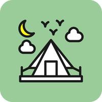 design de ícone de vetor de acampamento