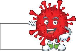 uma desenho animado personagem do perigoso coronavírus vetor