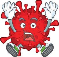 uma desenho animado personagem do perigoso coronavírus vetor