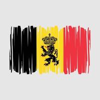 ilustração vetorial de pincel de bandeira da Bélgica vetor