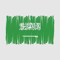 vetor de escova de bandeira da arábia saudita