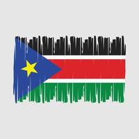 vetor de escova de bandeira do sudão do sul
