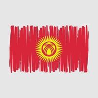 vetor de pincel de bandeira do Quirguistão