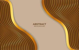 fundo abstrato design marrom e dourado vetor