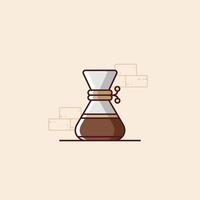 ilustração do servidor de café em estilo simples vetor