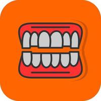 design de ícone de vetor de dentadura