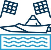 design de ícone de vetor de corrida de barco a motor