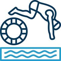 design de ícone de vetor de natação de resgate