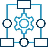 design de ícone de vetor de processo de fluxo de trabalho