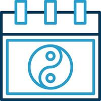 design de ícone de vetor de calendário chinês