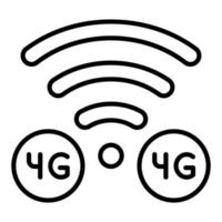 4g ícone estilo vetor