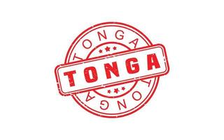 tonga carimbo borracha com grunge estilo em branco fundo vetor