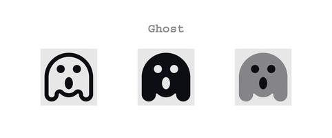 fantasma ícones conjunto vetor