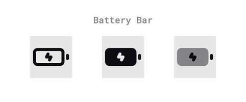 bateria cobrando ícones Folha vetor