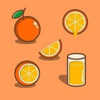 fofa desenho animado laranjas vetor