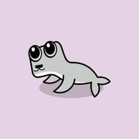 fofa desenho animado mar foca vetor