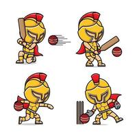 fofa desenho animado gladiador Esportes Grilo vetor