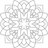 mandala para coloração página gráfico vetor