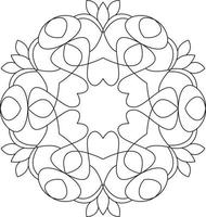 mandala para coloração página gráfico vetor