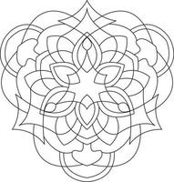 mandala para coloração página gráfico vetor