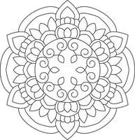 mandala para coloração página gráfico vetor