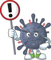 uma desenho animado personagem do coronavírus epidemia vetor