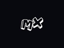 tipografia mx logotipo ícone, Preto branco mx cor logotipo carta vetor