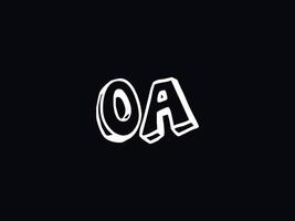 alfabeto oa logotipo imagem, carta oa inicial logotipo modelo vetor