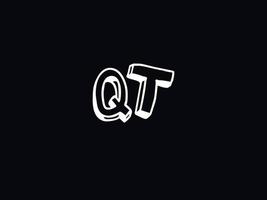 Prêmio qt carta logotipo, único qt logotipo ícone vetor estoque