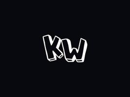 monograma kw logotipo ícone, único kw logotipo carta vetor estoque