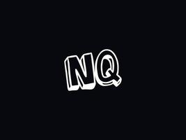 abstrato nq logotipo imagem, moderno nq minimalista carta logotipo vetor