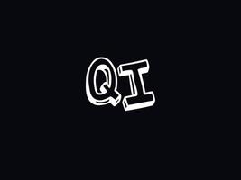 Prêmio qi carta logotipo, único qi logotipo ícone vetor estoque