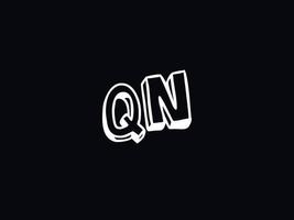 Prêmio qn carta logotipo, único qn logotipo ícone vetor estoque