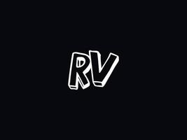 carta rv logotipo ícone, único rv logotipo carta Projeto vetor