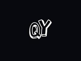 Prêmio qy carta logotipo, único qy logotipo ícone vetor estoque