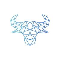 touro cabeça logotipo moderno minimalista vetor eps