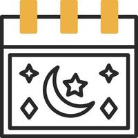 design de ícones vetoriais do calendário do ramadã vetor