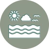 ícone de vetor do mar