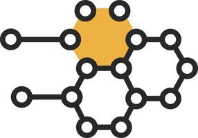 design de ícone de vetor de estrutura molecular