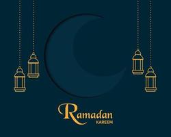 vetor de corte de papel simples ramadan kareem