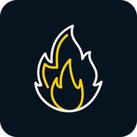 design de ícone de vetor de chama