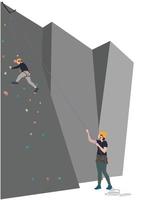 parede de escalada em ilustração vetorial gráfica vetor