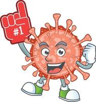 uma desenho animado personagem do bulbul coronavírus vetor