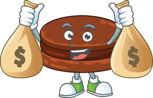 uma desenho animado personagem do chocolate alfajor vetor