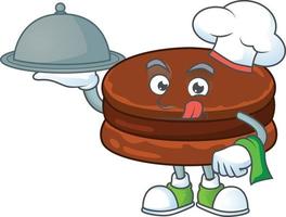 uma desenho animado personagem do chocolate alfajor vetor