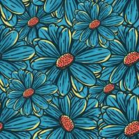 ilustração em vetor padrão floral sem costura