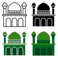 mesquita dentro plano estilo isolado vetor