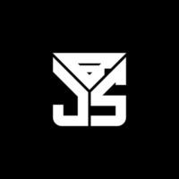 design criativo do logotipo da carta bjs com gráfico vetorial, logotipo simples e moderno do bjs. vetor
