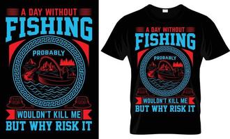 pescaria camiseta projeto, único pescaria t camisa Projeto vetor